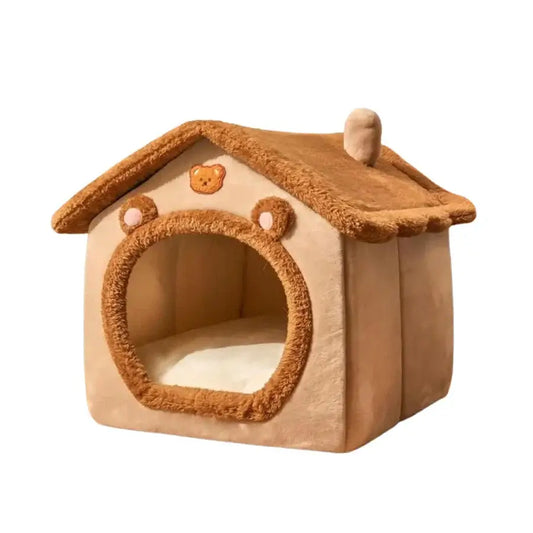 Foldable Pet Cave Bed