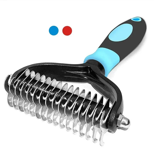 2-in-1 Pet Deshedding & Dematting Grooming Brush