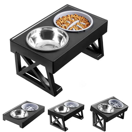 Adjustable Elevated Dog Bowl Feeder