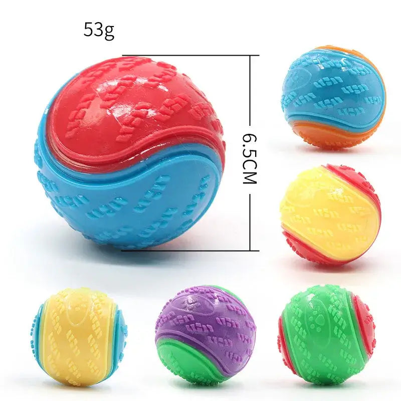 Durable Rubber Squeaky Dog Bal