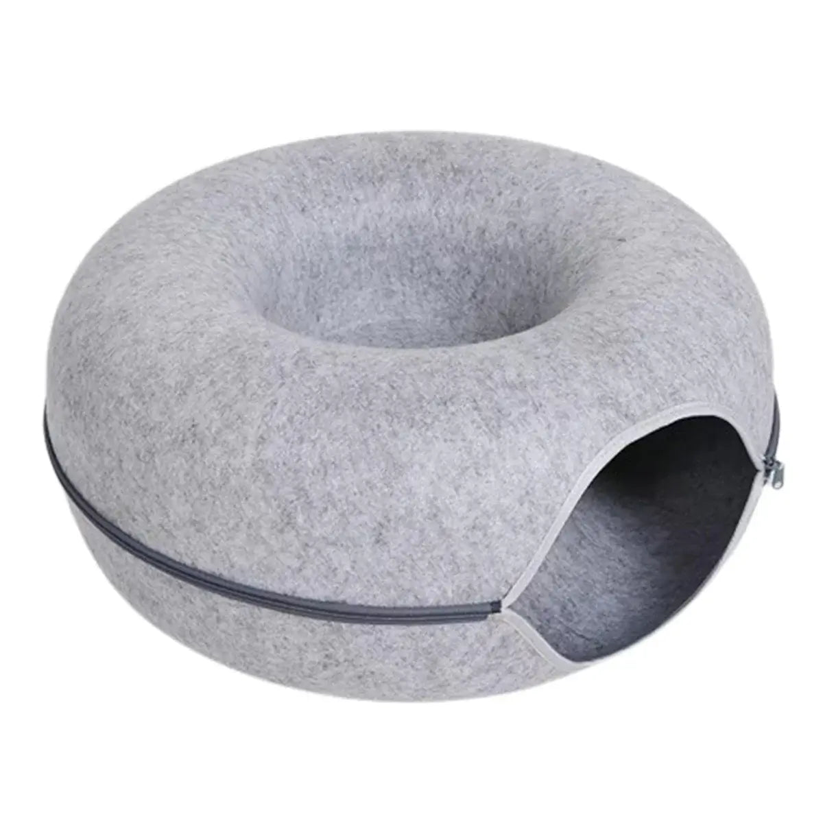 2-in-1 Felt Donut Cat Tunnel Bed