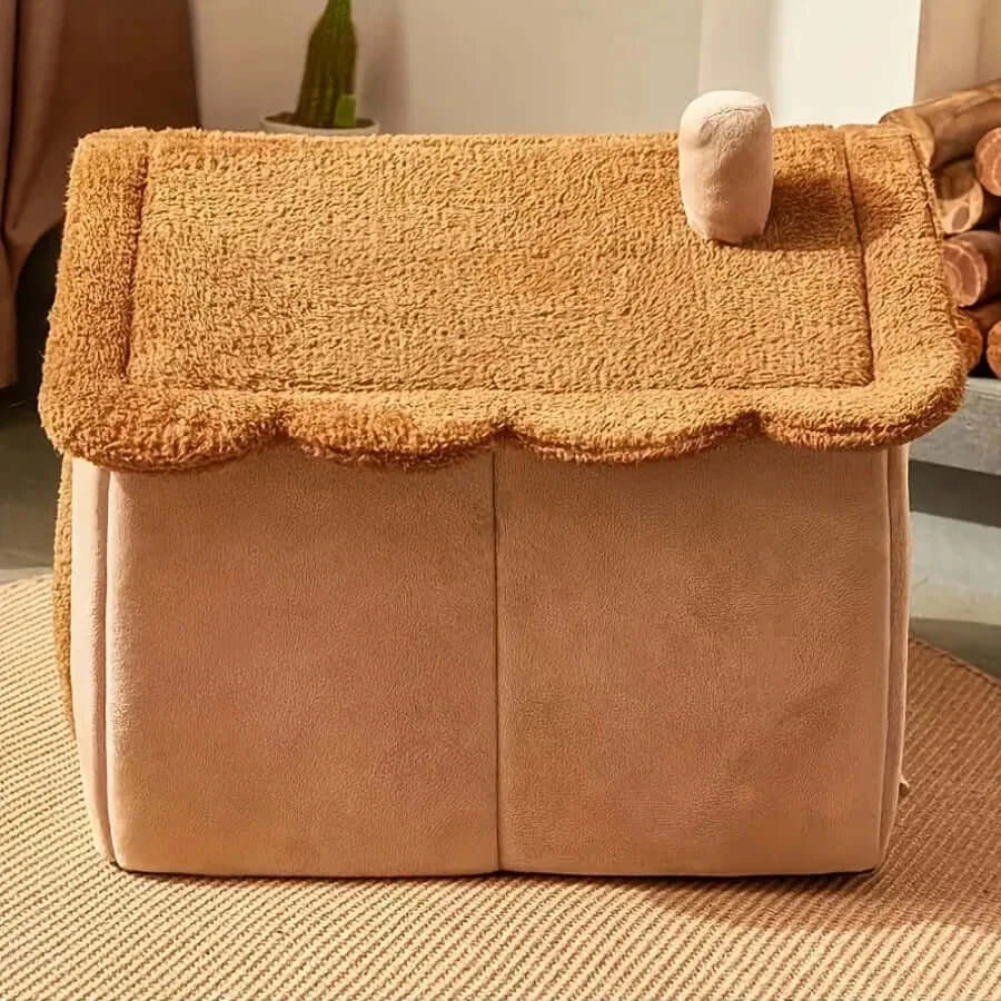 Foldable Pet Cave Bed